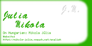 julia mikola business card